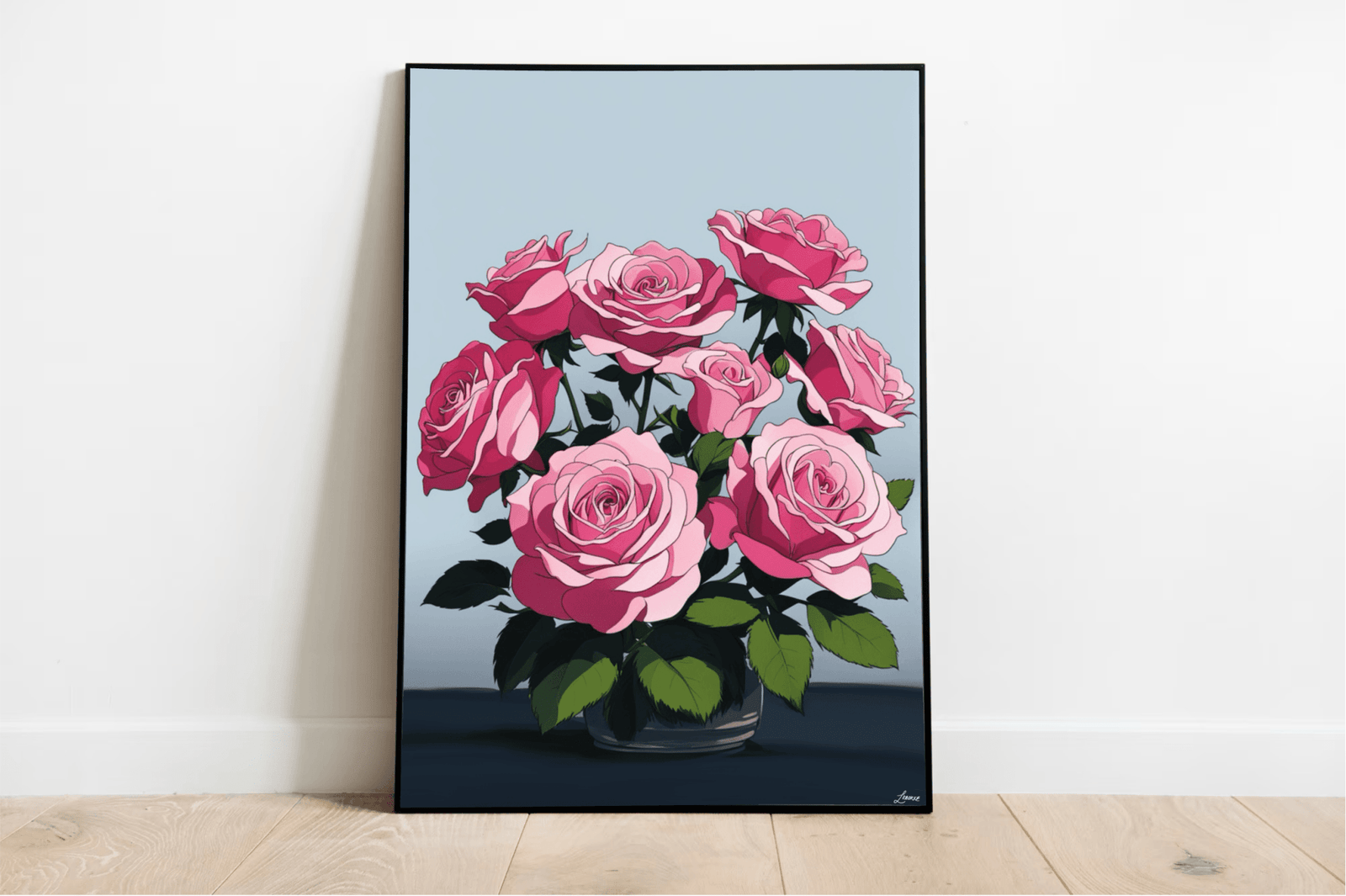 Romantic Rose Print | Elegant Floral Wall Art A3 A4 A5 | Buy Online from The Home Crafters
