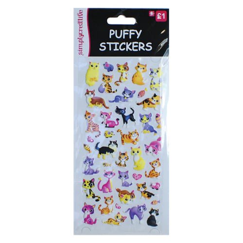 Simply Creative Puffy Stickers - Cats | Buy Online from The Home Crafters