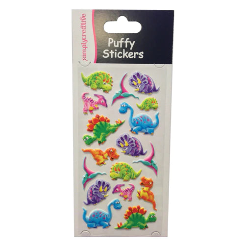 Simply Creative Puffy Stickers - Dinosaurs (A)