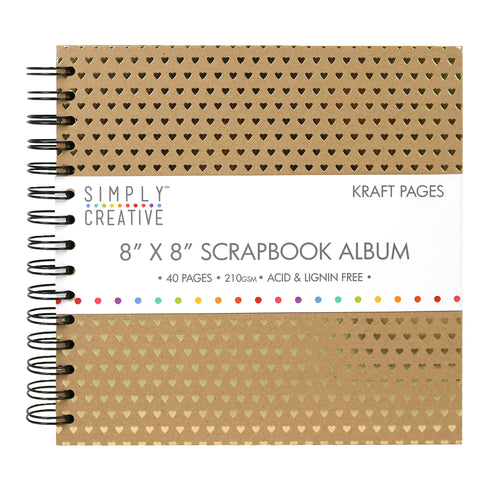 Simply Creative Wirebound Scrapbook Album - 8x8"