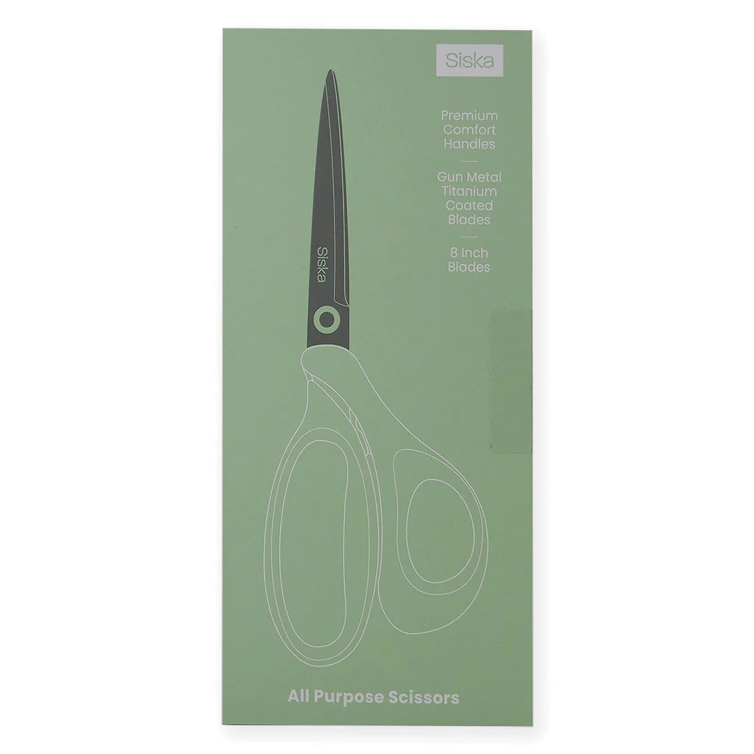 Siska Premium Gun Metal Titanium Coated Craft Scissors - 8'
