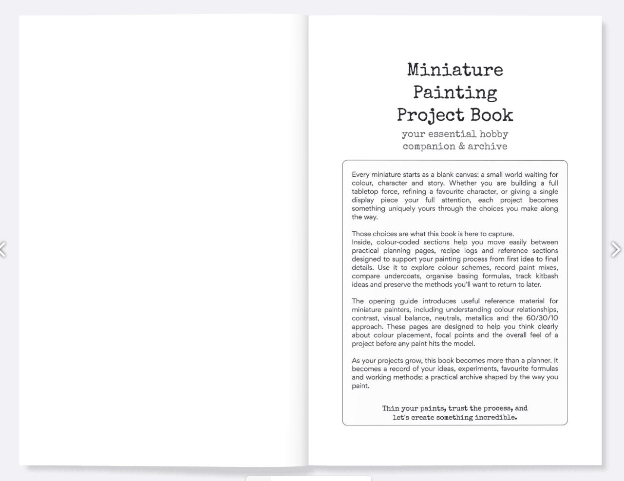 Miniature Painting PROJECT BOOK - Premium Edition: A Colour Scheme Planner, Paint Recipe Log & Hobby Archive for Miniature Painters | Buy Online from The Home Crafters