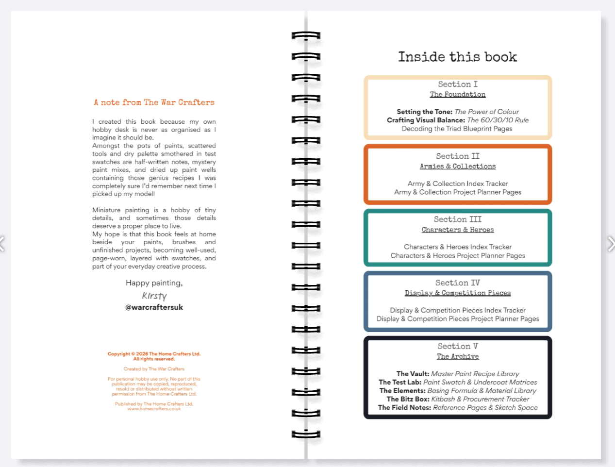 Miniature Painting PROJECT BOOK - Desktop Edition: A Colour Scheme Planner, Paint Recipe Log & Hobby Archive for Miniature Painters | Buy Online from The Home Crafters