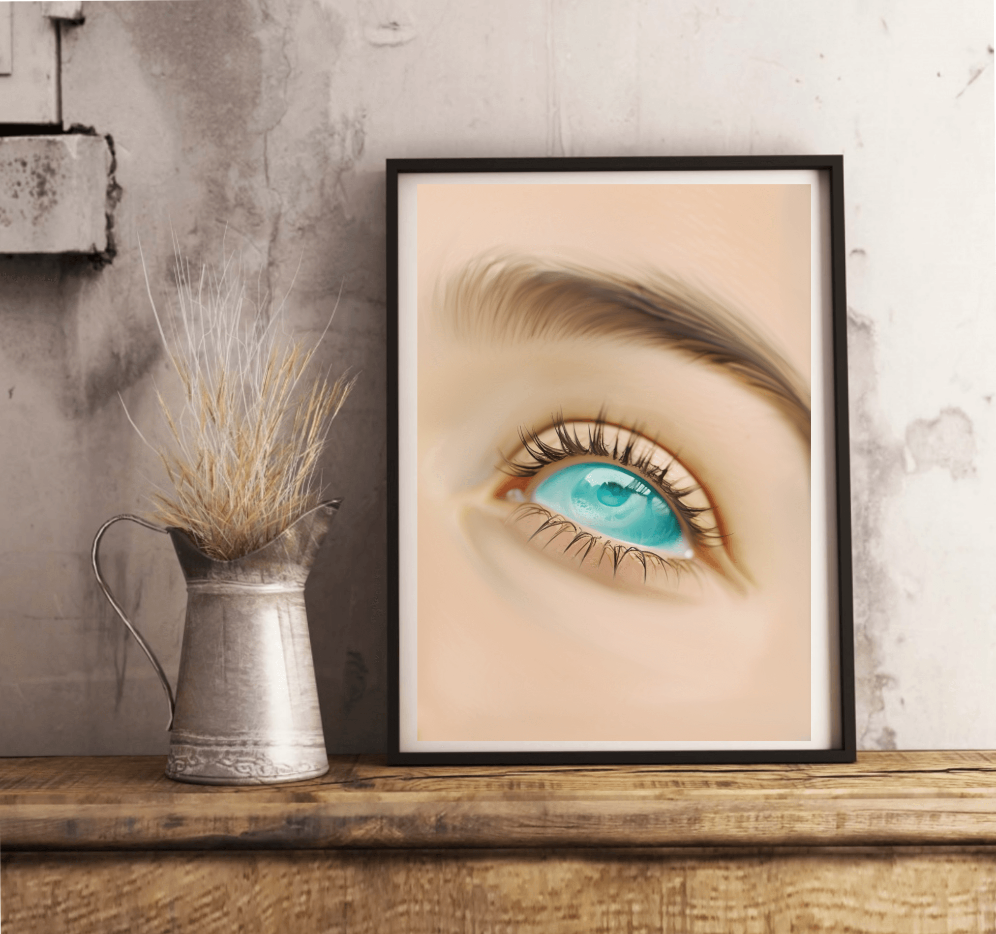 Sea - Gaze Art Print | Ocean Eye Spiritual Wall Art A3 A4 A5 | Buy Online from The Home Crafters