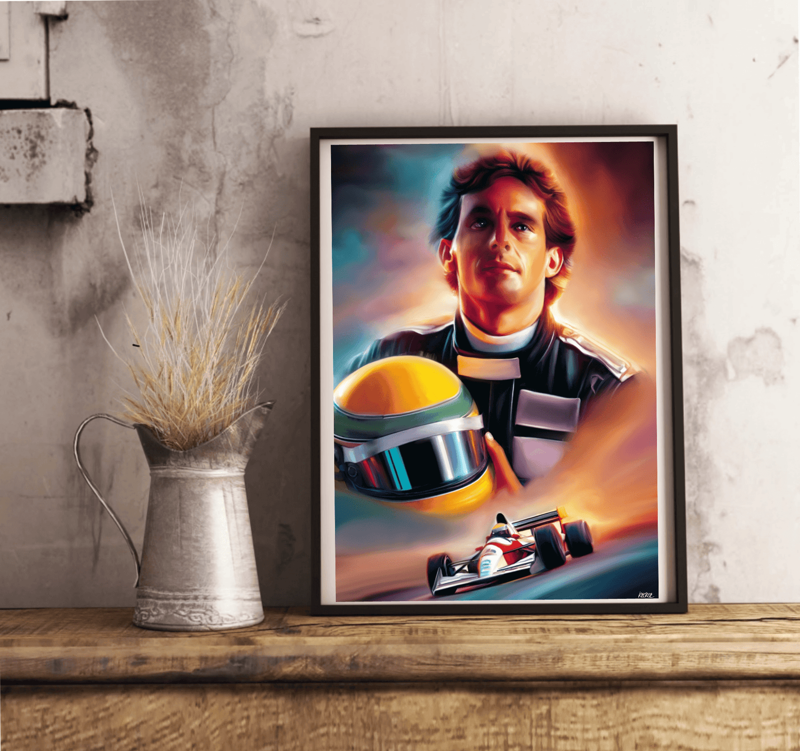 Racing Legacy Art Print | Ayrton Senna Inspired Wall Art | Buy Online from The Home Crafters