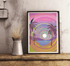 Serene Seaside Harmony – Psychedelic Beach Print | Buy Online from The Home Crafters