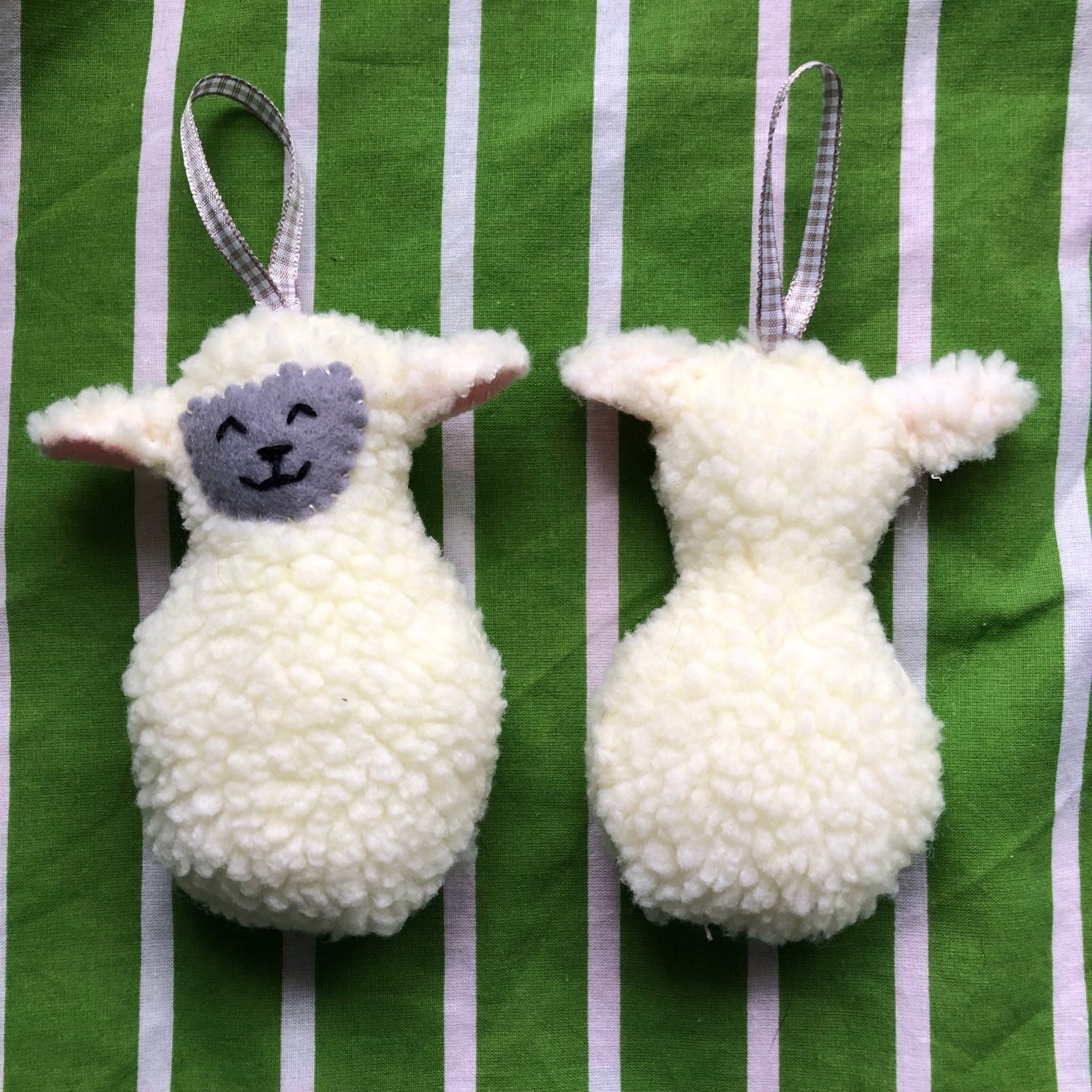 Handmade Sherpa Fleece Sheep Easter Decoration | Buy Online from The Home Crafters