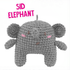 Knitty Critters Pouch Pals Crochet Kit - Sid Elephant | Buy Online from The Home Crafters