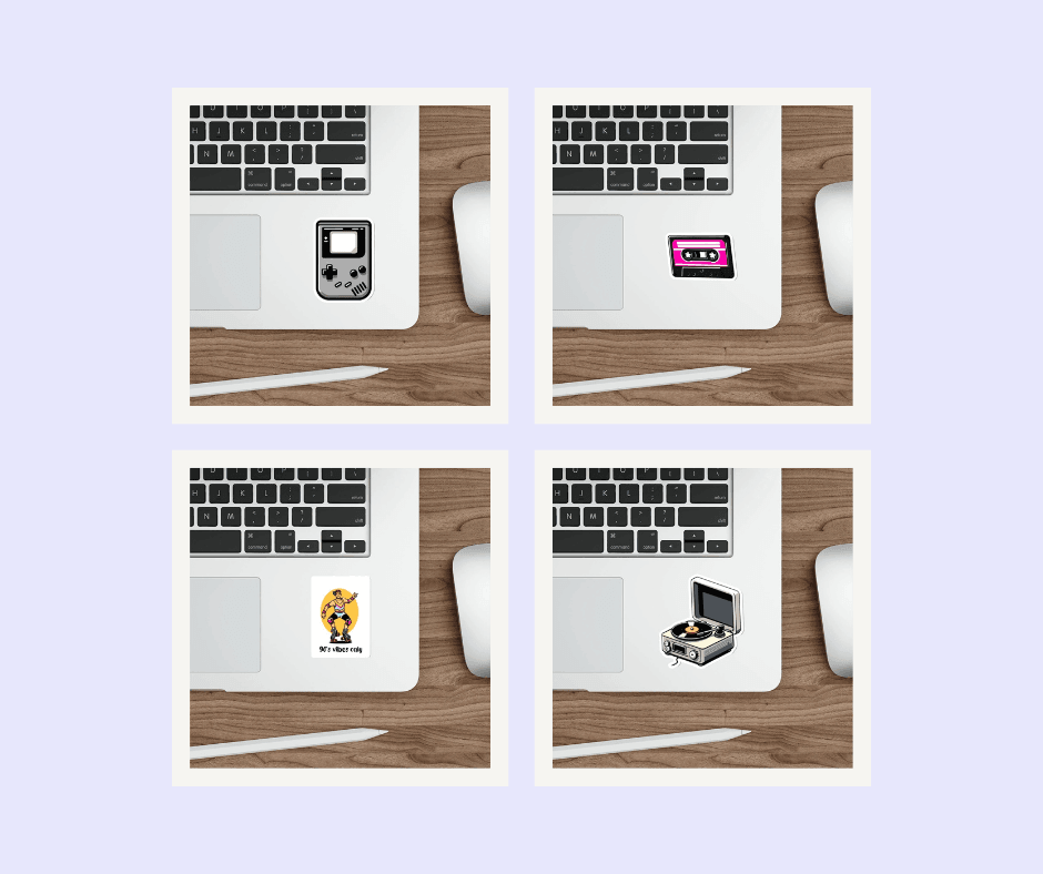Retro Vibes Sticker Bundle – 90s Aesthetic Nostalgia | Buy Online from The Home Crafters