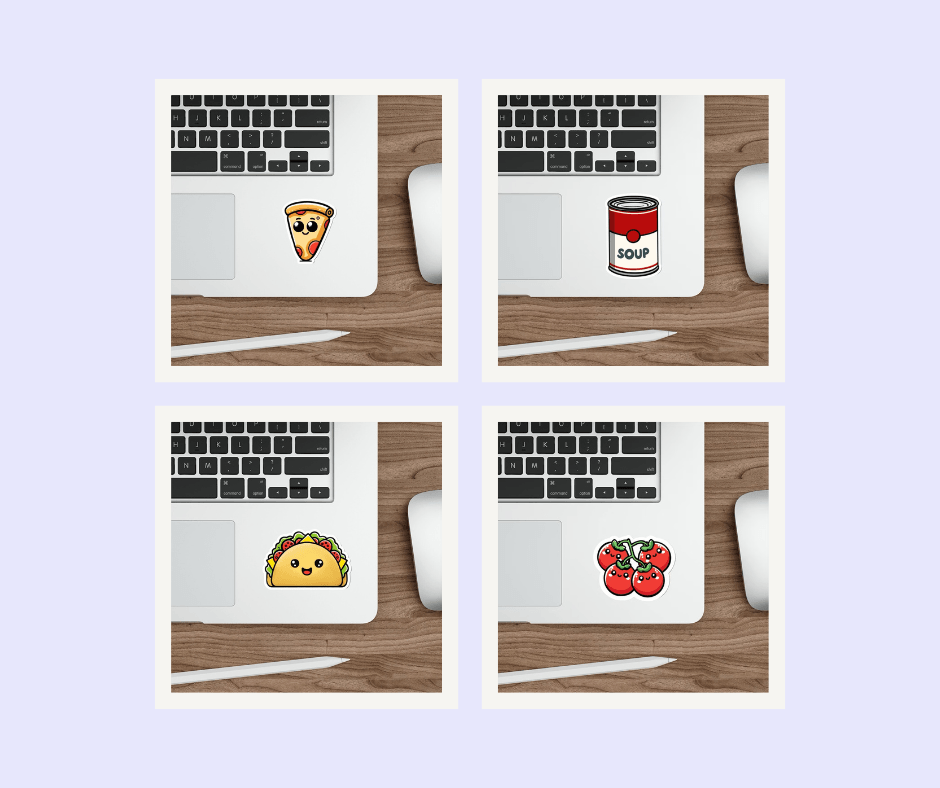 Soup, Pizza, Taco & Tomato Food Sticker Bundle | Buy Online from The Home Crafters
