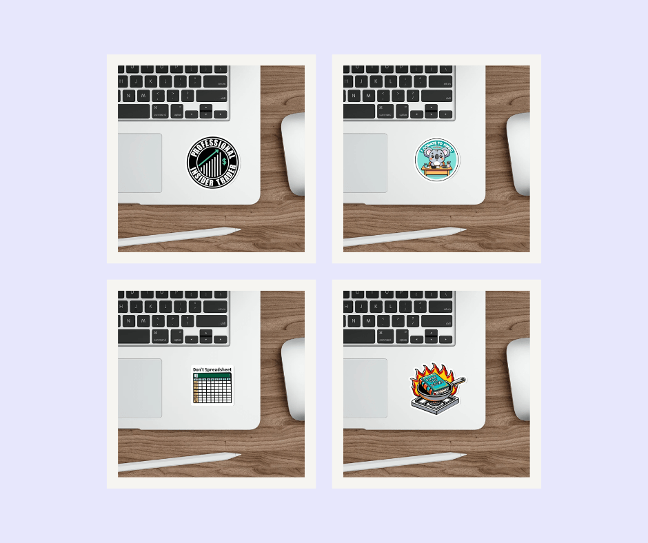 Funny Finance Sticker Pack – Accountant Office Humor | Buy Online from The Home Crafters