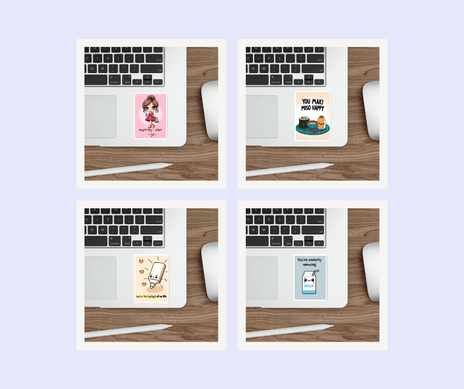 Positive Pun Vinyl Sticker Pack – Feel Good Quotes | Buy Online from The Home Crafters