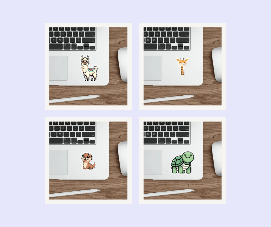 Animal Sticker Bundle – Cute Waterproof Vinyl Pack | Buy Online from The Home Crafters