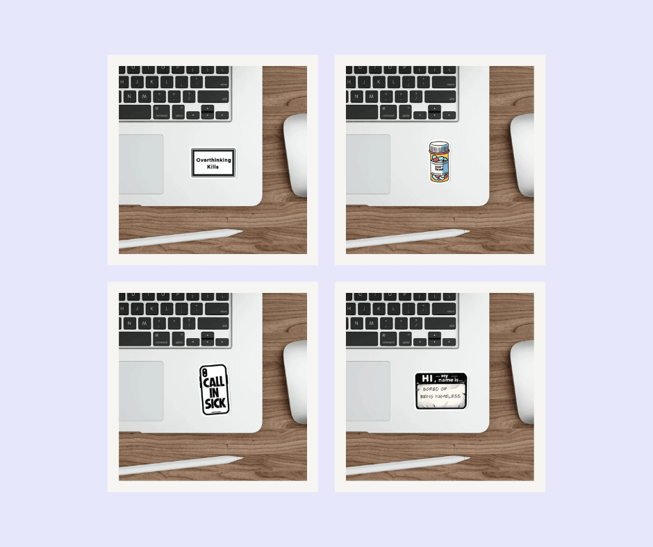 Anti - Stress Sticker Bundle – Funny Mental Health Decals | Buy Online from The Home Crafters