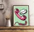 Speak Up – Retro Phone Feminist Art Print for Bold Voice | Buy Online from The Home Crafters