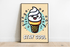 Stay Cool Ice Cream Art Print – Fun Cartoon Poster | Buy Online from The Home Crafters