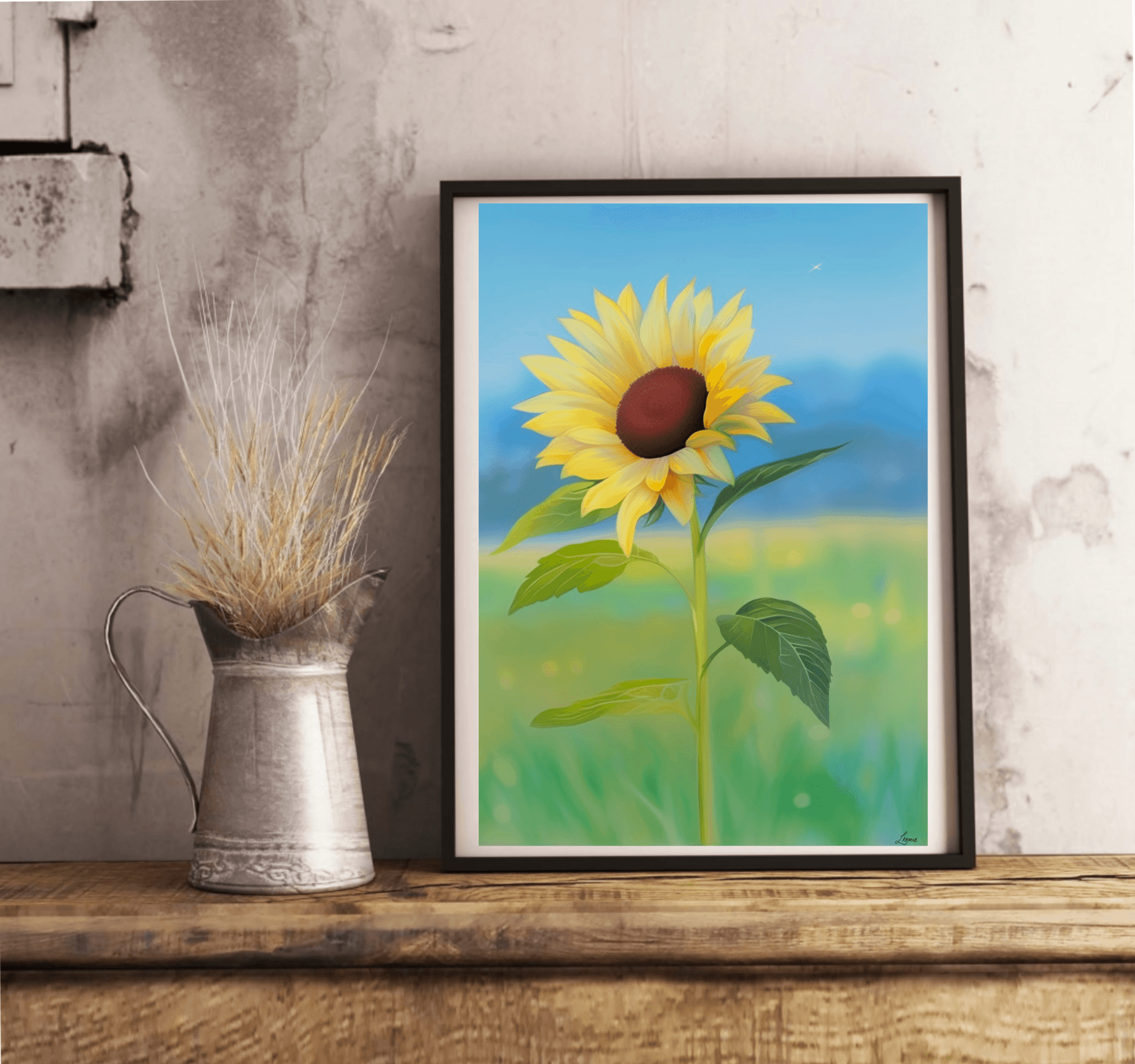 Sunflower Print – Bright Floral Wall Art | Buy Online from The Home Crafters