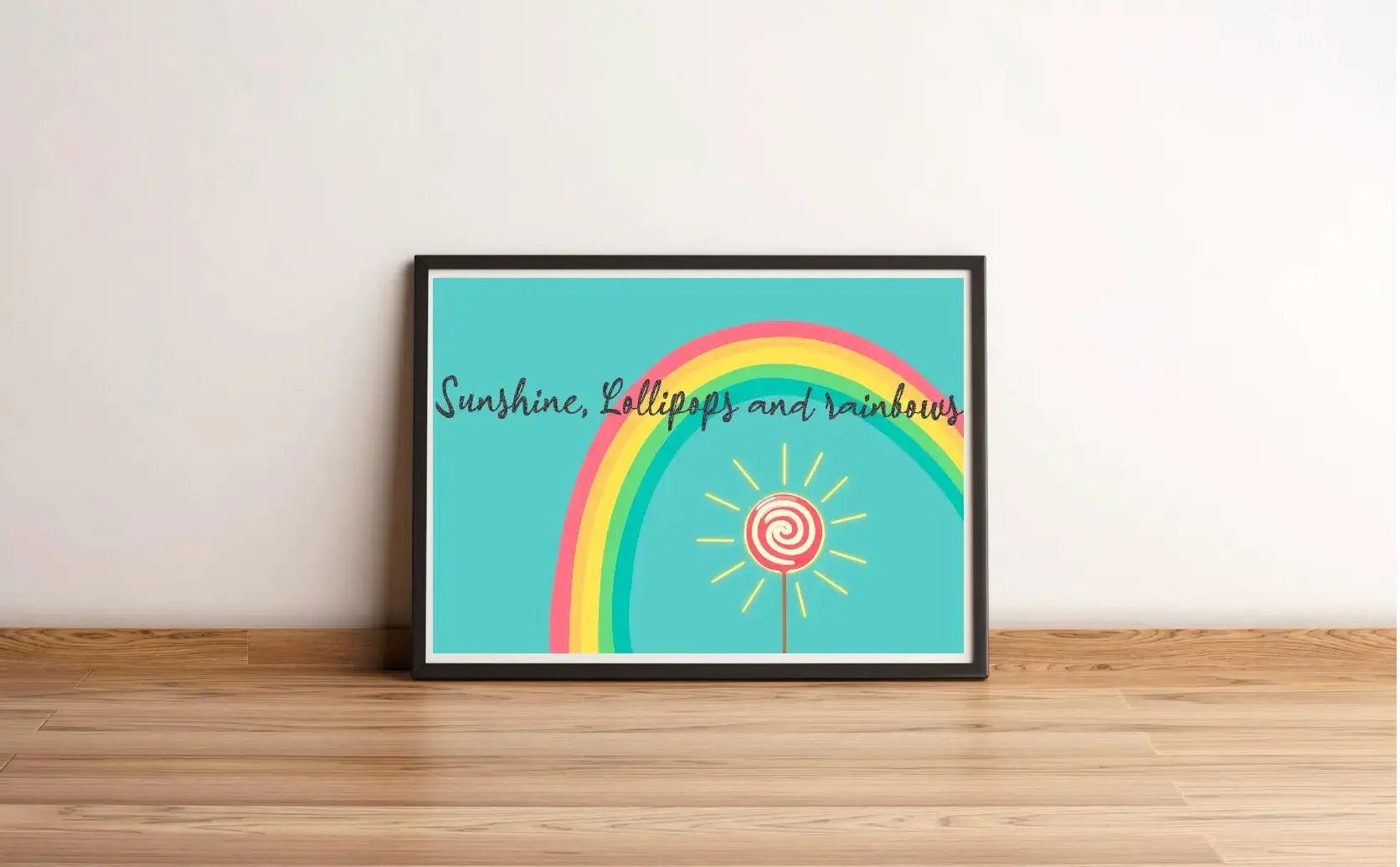 Sunshine Lollipops & Rainbows Wall Art Print | Buy Online from The Home Crafters