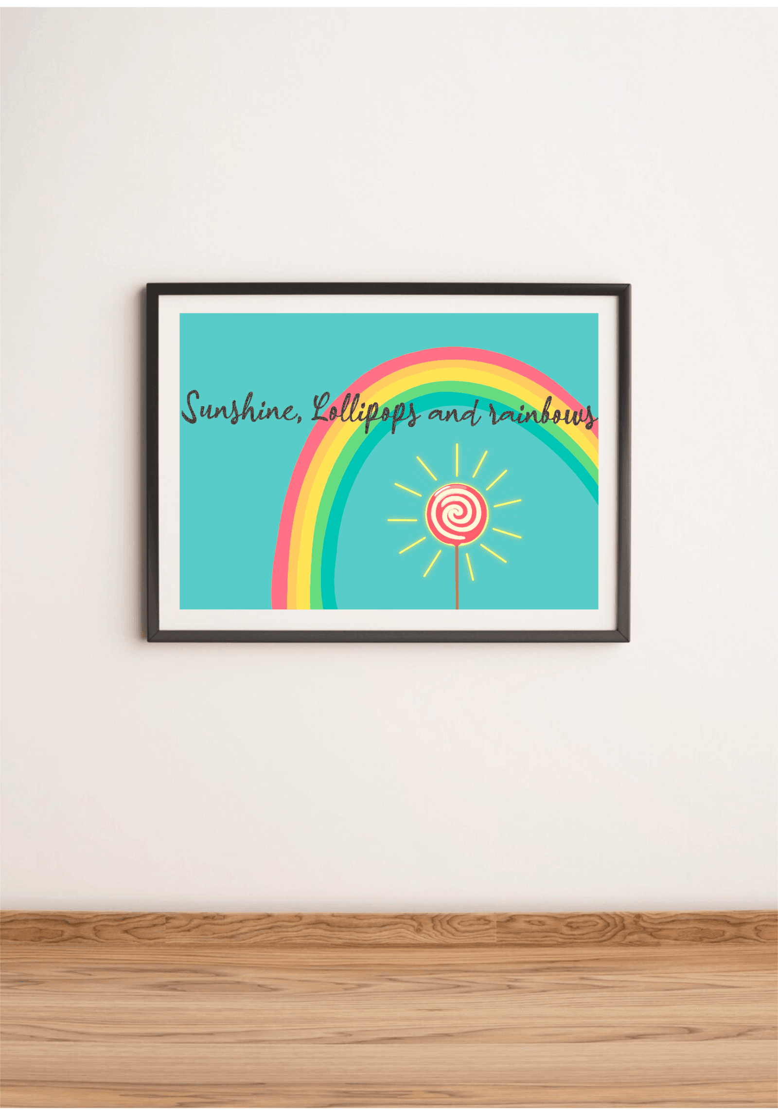 Sunshine Lollipops & Rainbows Wall Art Print | Buy Online from The Home Crafters