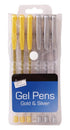 Silver & Gold Gel Pens - 6pc