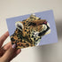 Handmade Wildlife Greetings Card - Jaguar