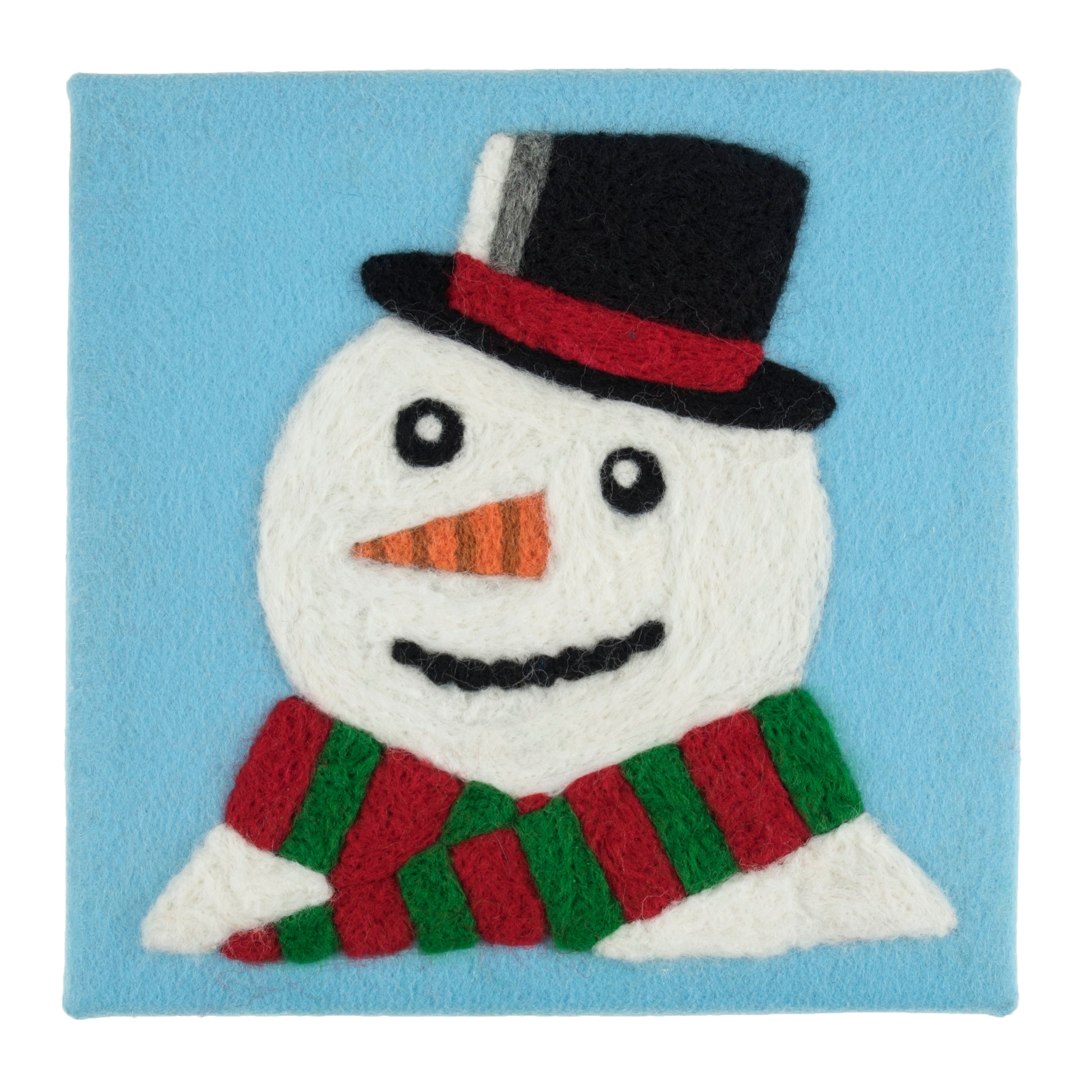 Needle Felting Kit with Frame: Snowman