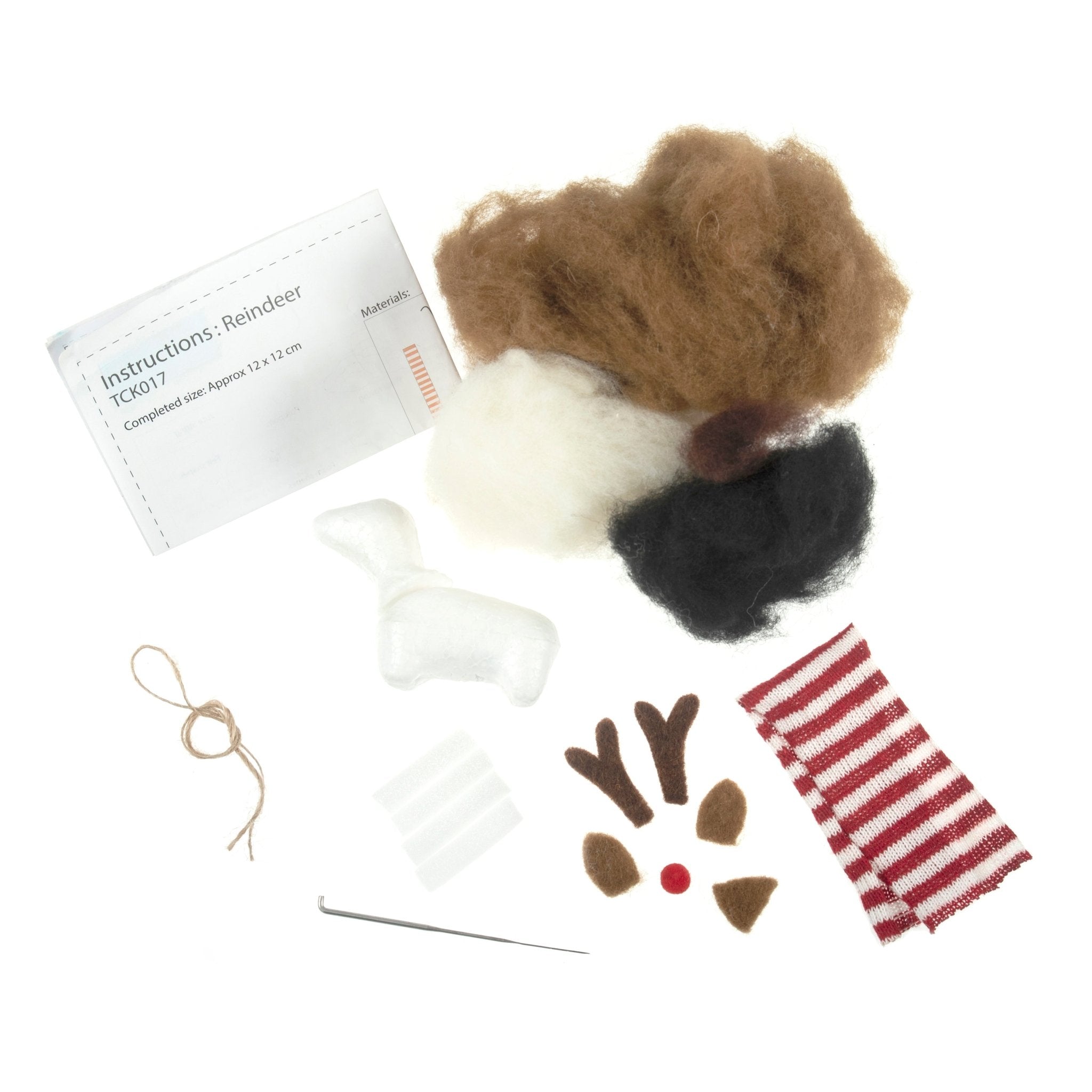 Trimits Mini Needle Felting Kit: Reindeer with Scarf