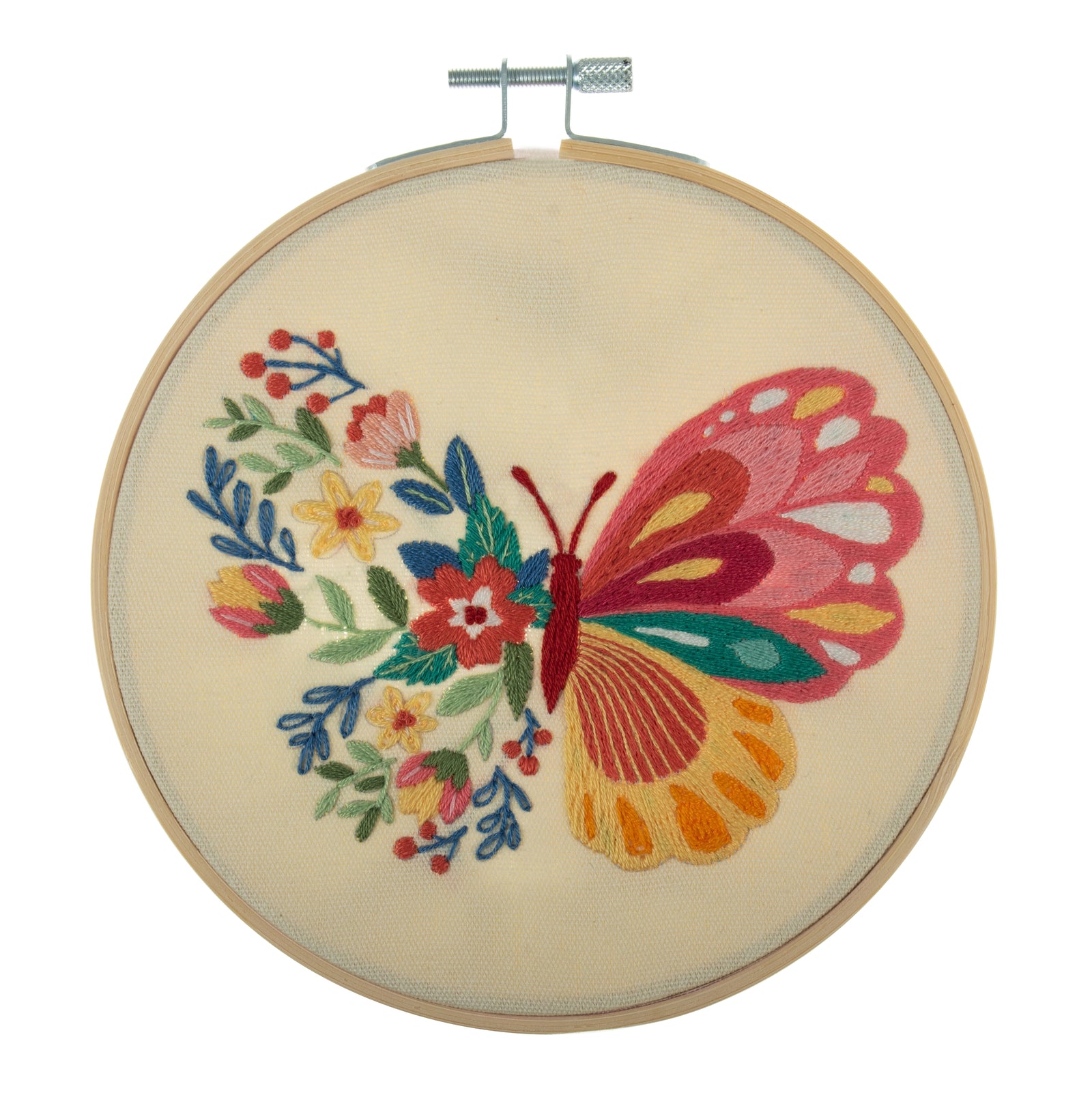 Trimits Embroidery Kit with Hoop: Butterfly