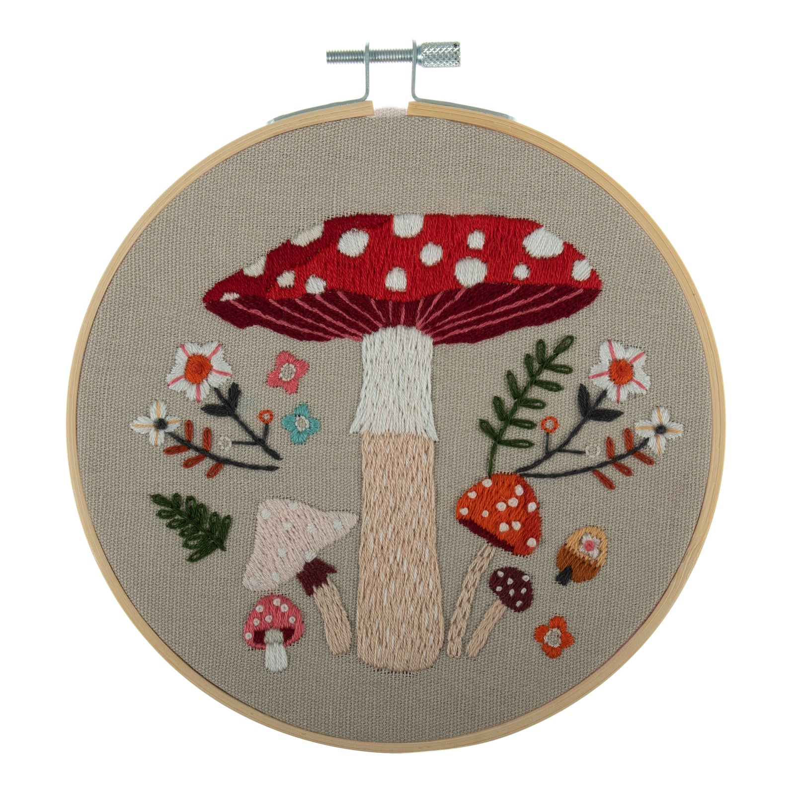 Trimits Embroidery Kit with Hoop: Toadstool