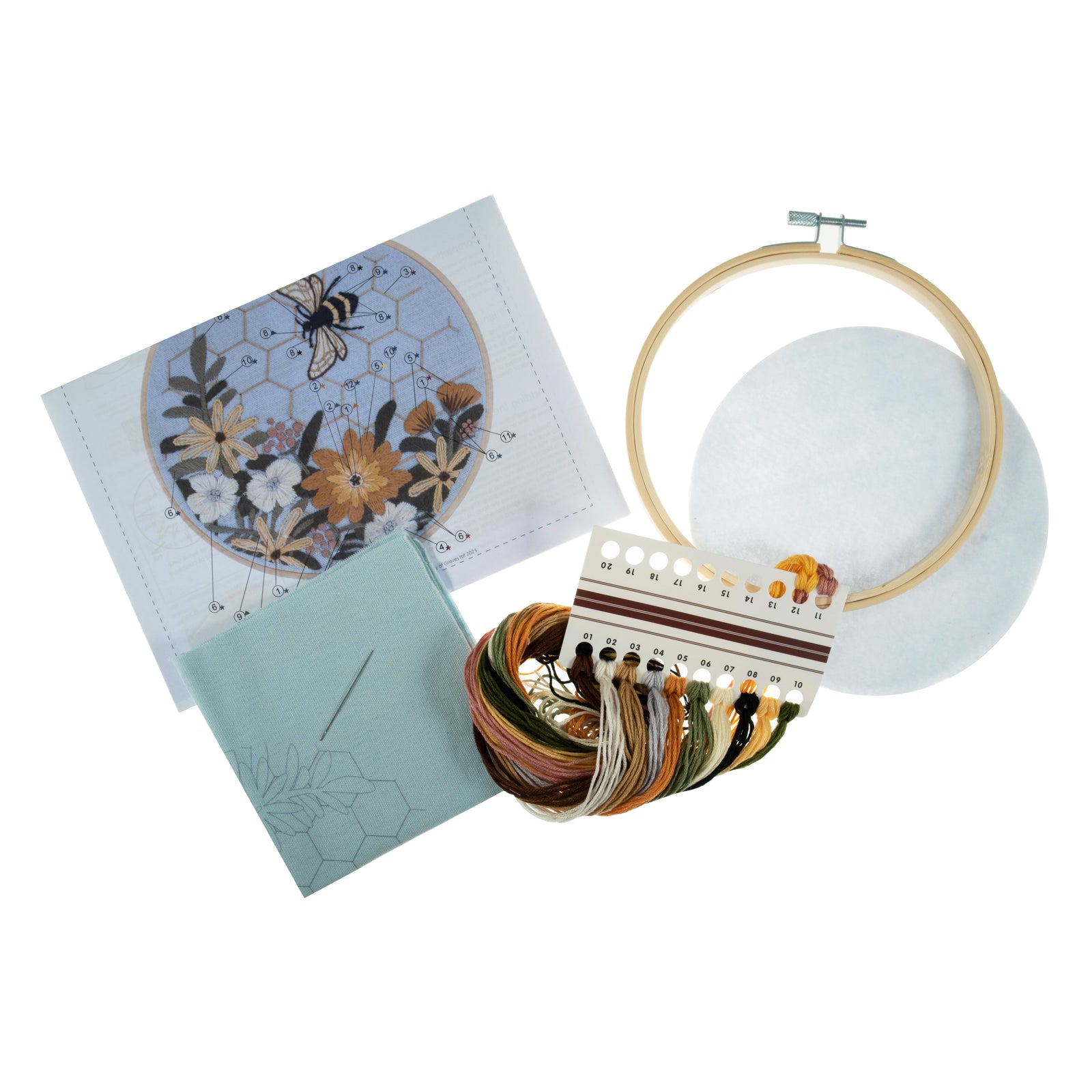 Trimits Embroidery Kit with Hoop: Bee