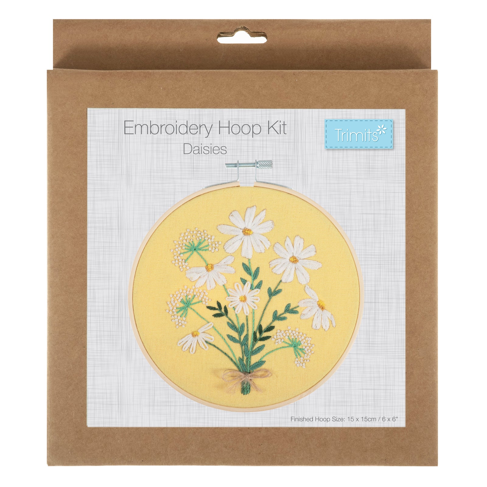 Trimits Embroidery Kit with Hoop: Daisies