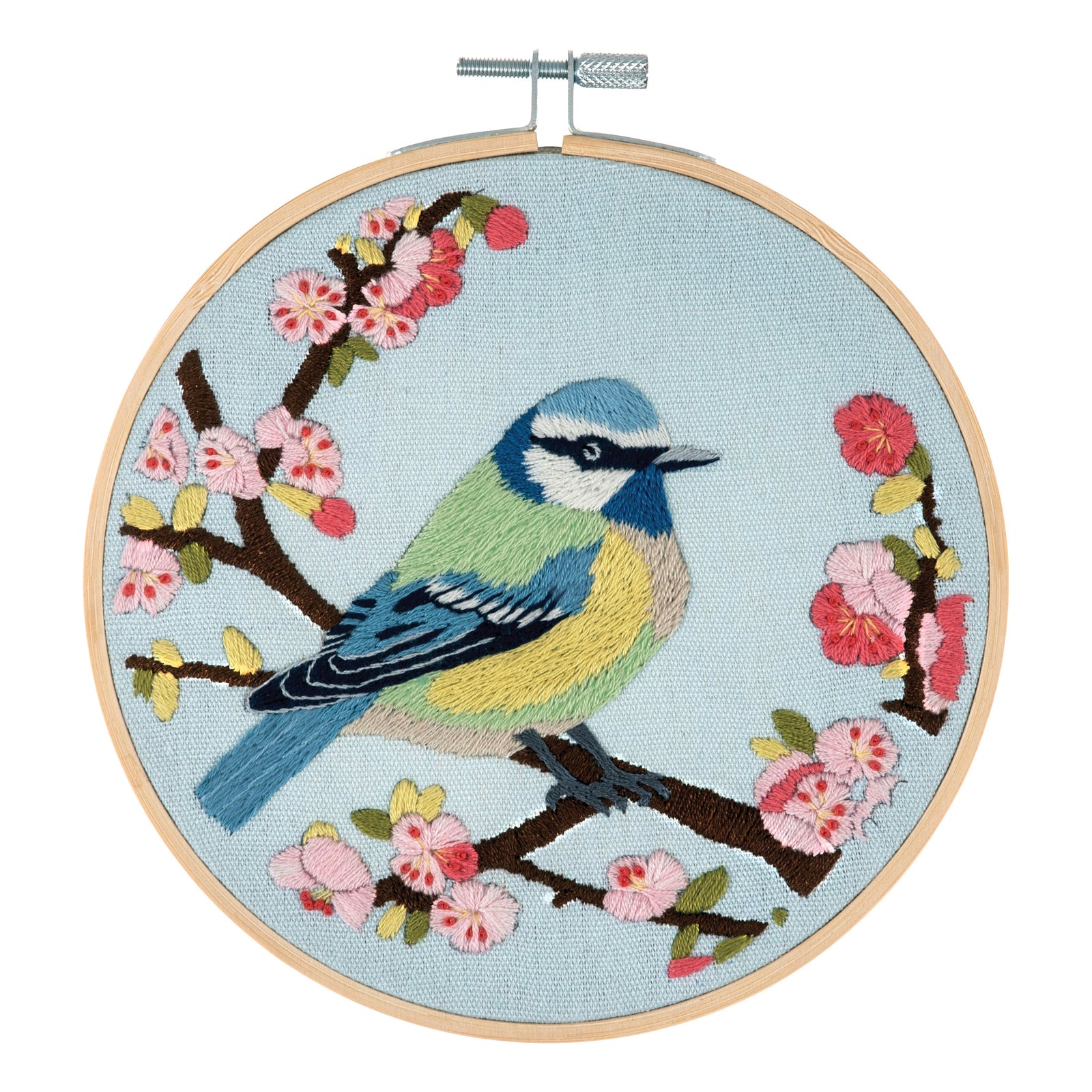 Trimits Embroidery Kit with Hoop: Bird Blossom