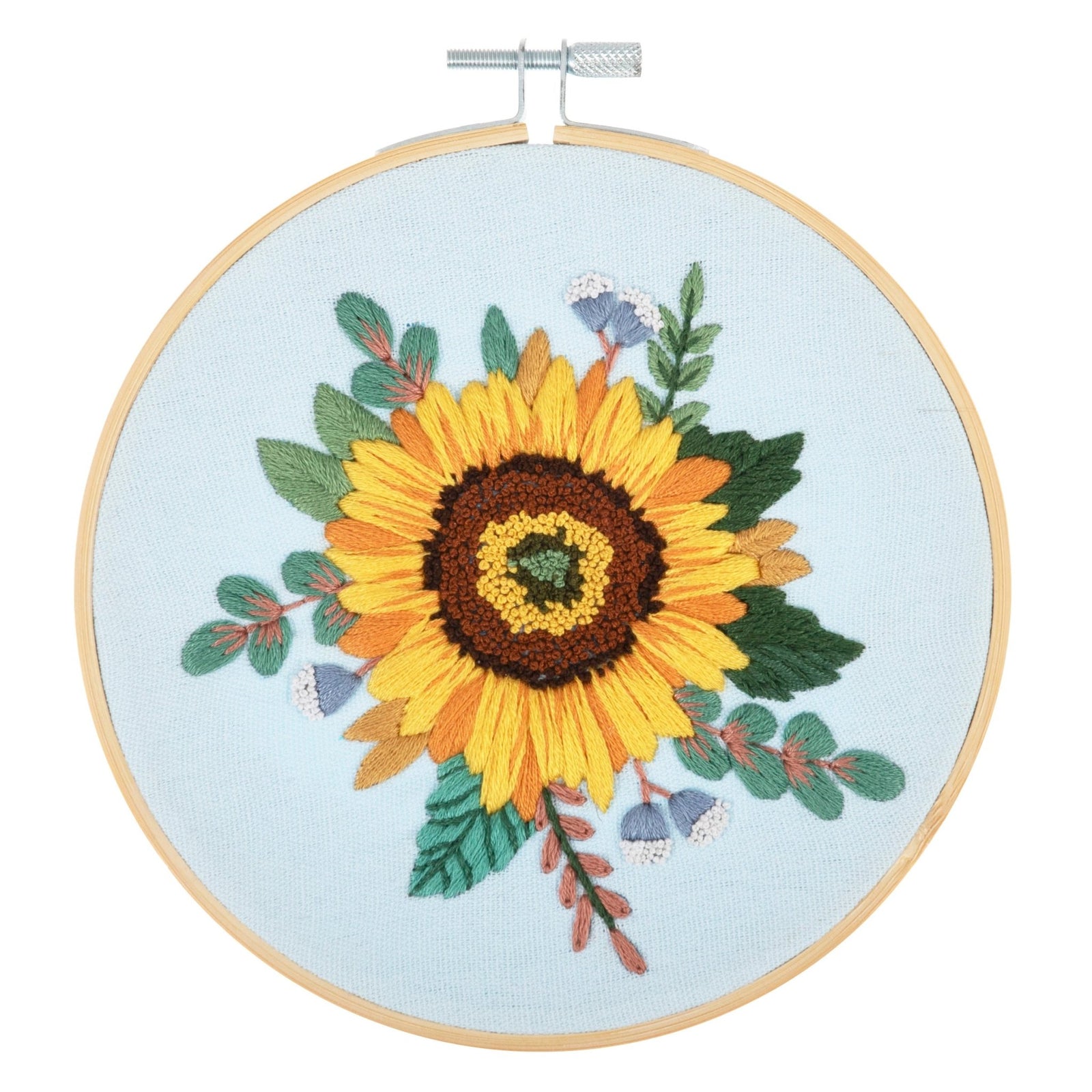 Trimits Embroidery Kit with Hoop: Sunflower | Buy Online from The Home Crafters