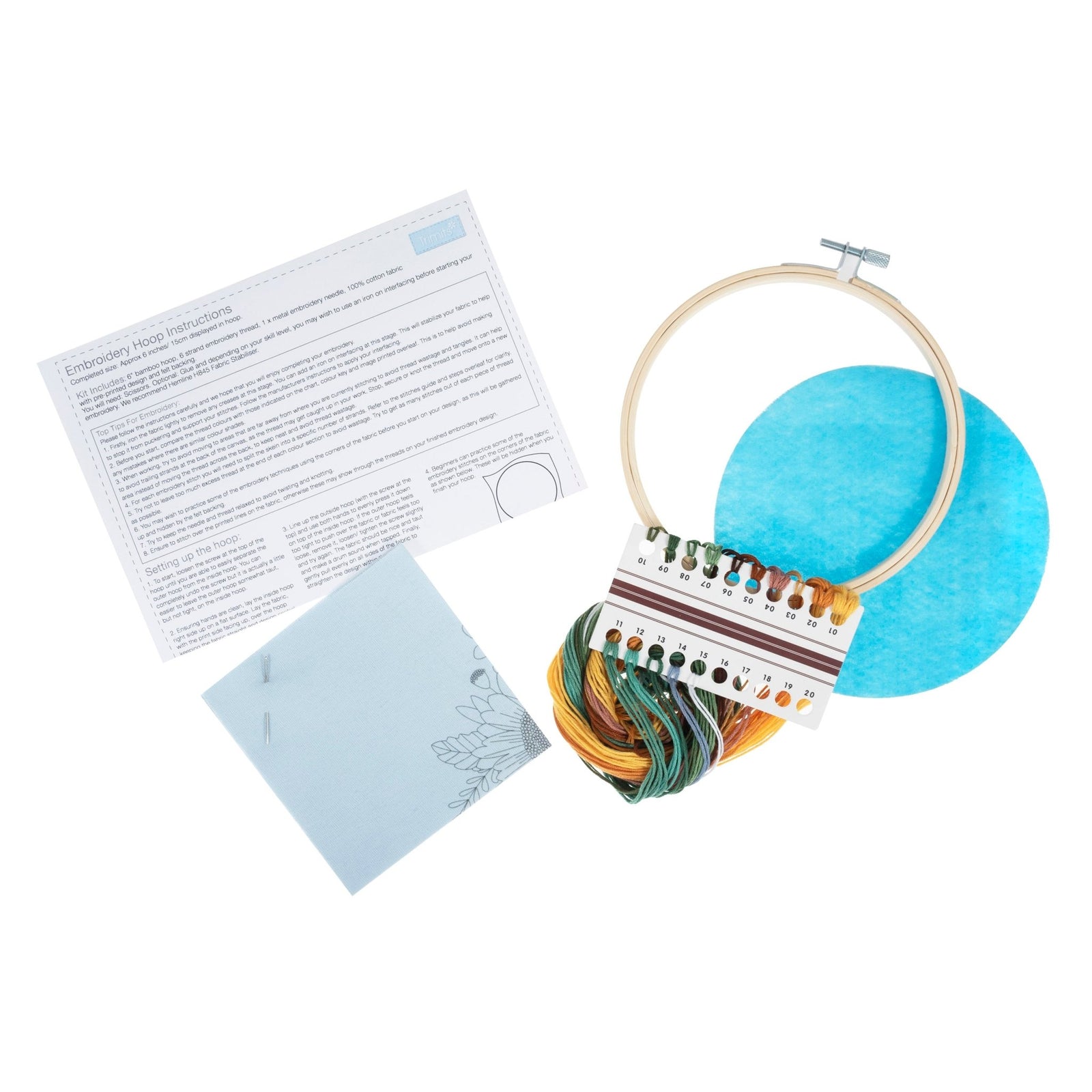 Trimits Embroidery Kit with Hoop: Sunflower | Buy Online from The Home Crafters