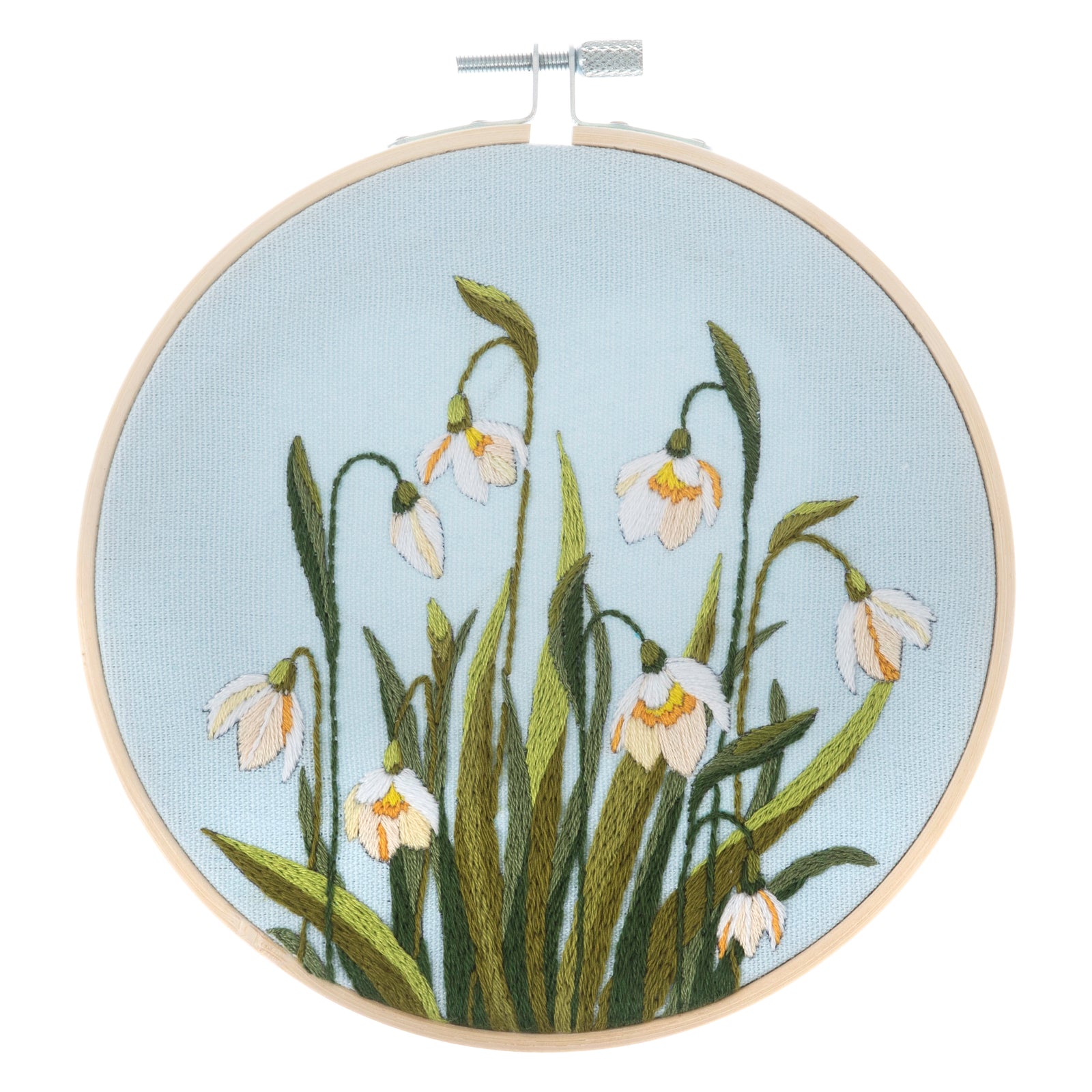 Trimits Embroidery Kit with Hoop: Snowdrops