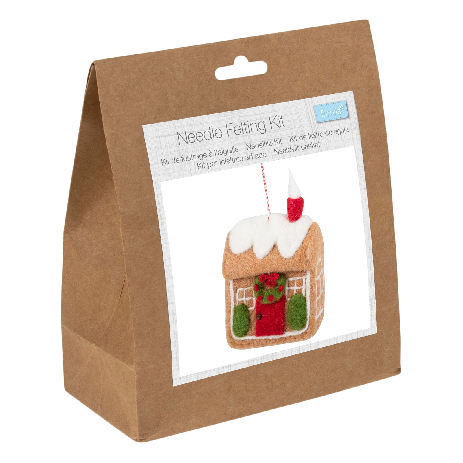 Trimits Mini Needle Felting Kit: Festive Christmas House | Buy Online from The Home Crafters