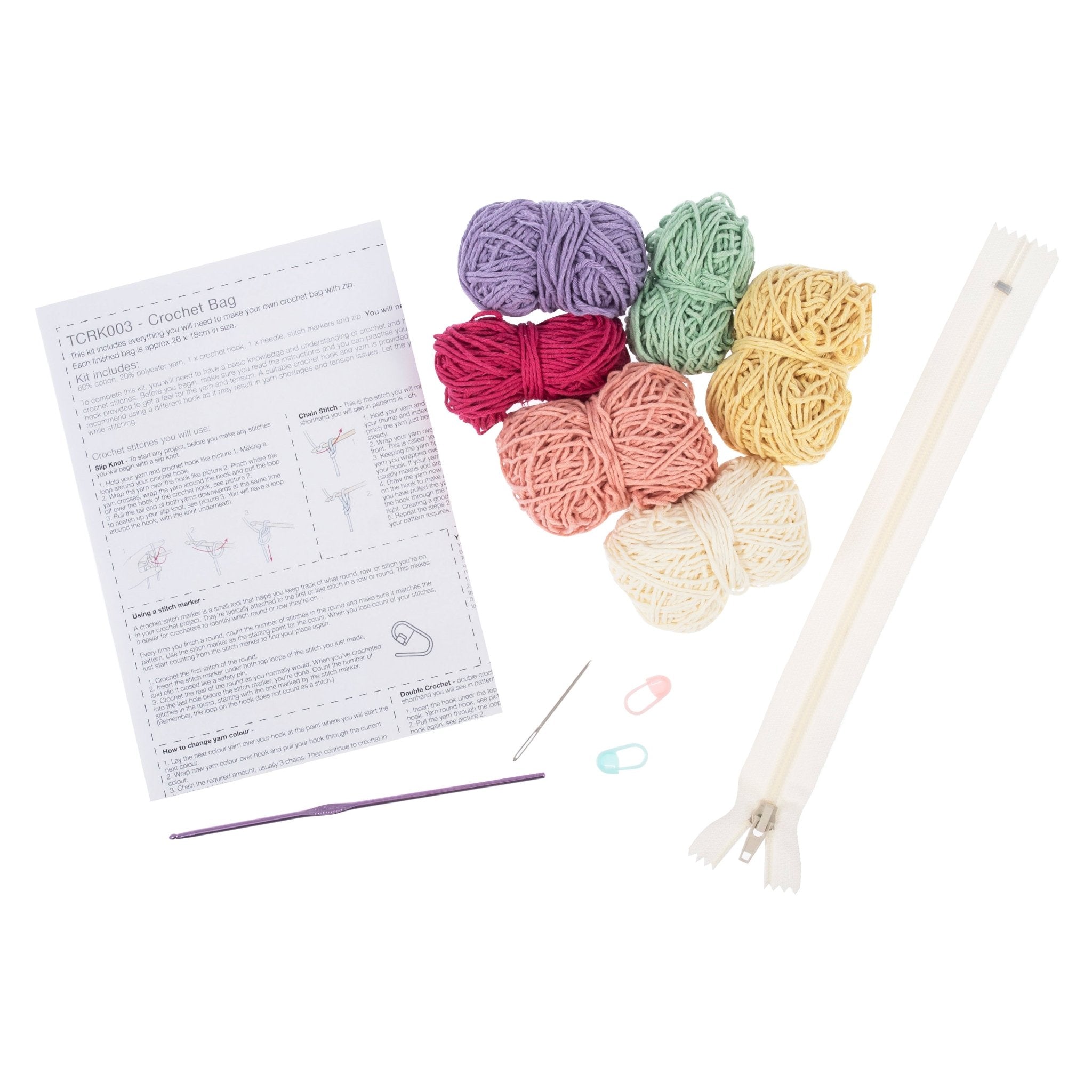 Trimits Crochet Kit: Bag with Zip | Buy Online from The Home Crafters