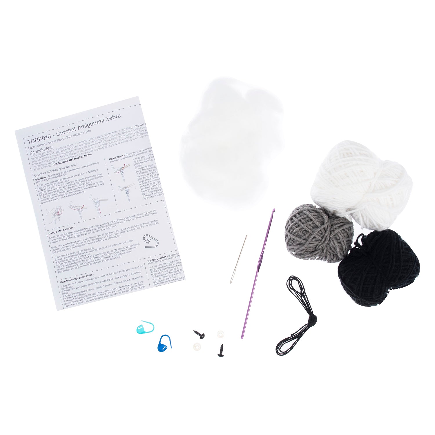 Trimits Crochet Kit: Amigurumi Zebra | Buy Online from The Home Crafters