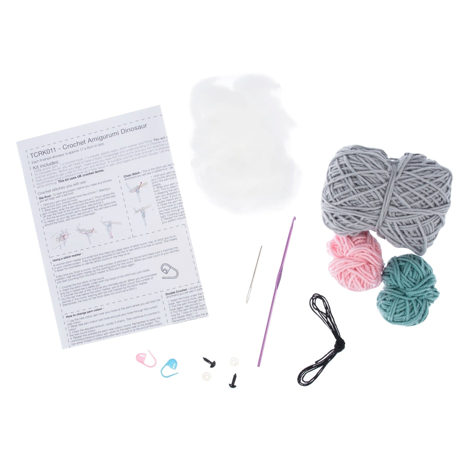 Trimits Crochet Kit: Amigurumi Dinosaur | Buy Online from The Home Crafters