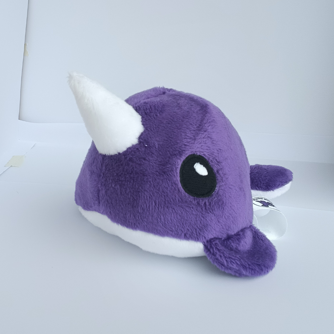 Handmade Soft Toy: Narwhal (Purple) - The Purple Saurus