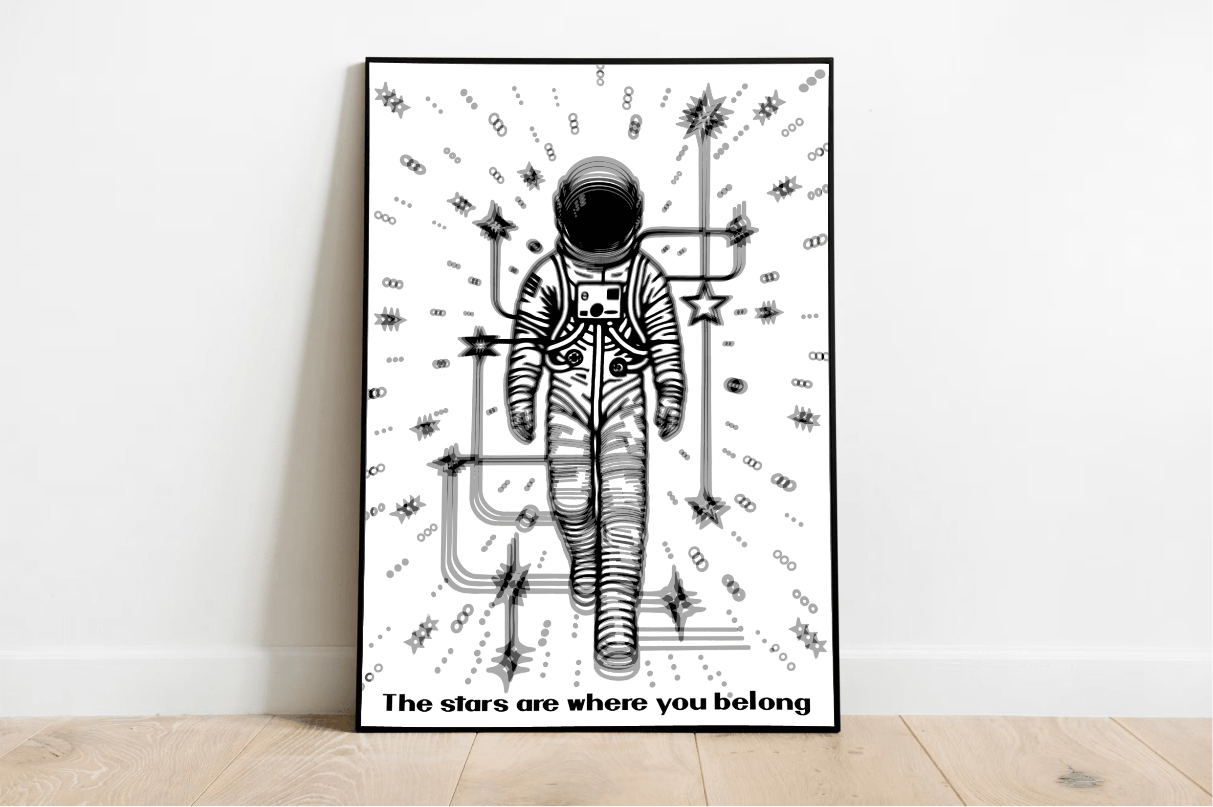 The Stars Are Where You Belong – Cosmic Art Print | Buy Online from The Home Crafters