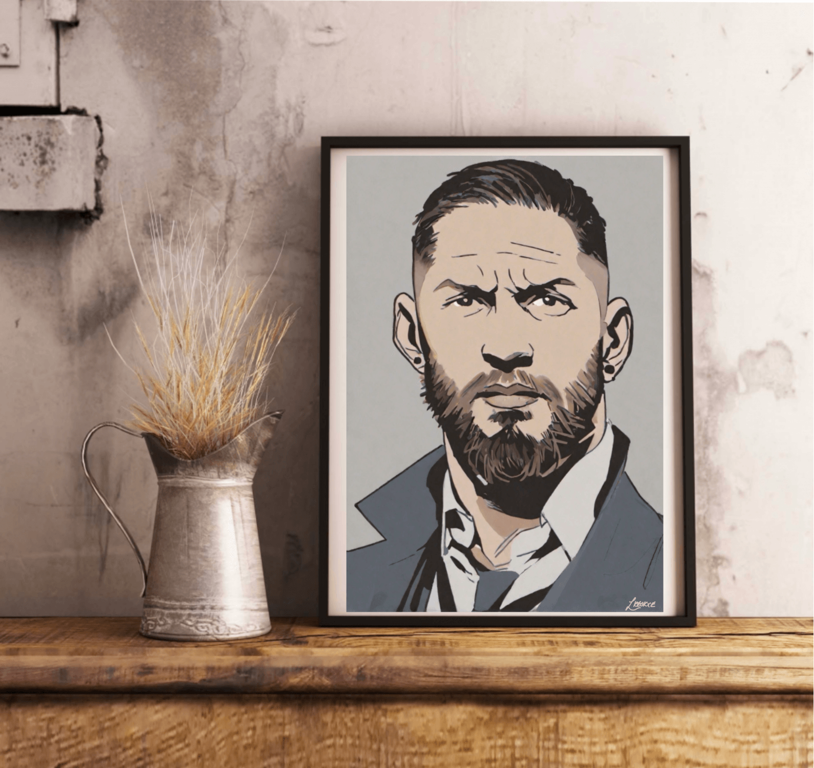 Tom Hardy Cartoon Art Print – A3 A4 A5 | Buy Online from The Home Crafters