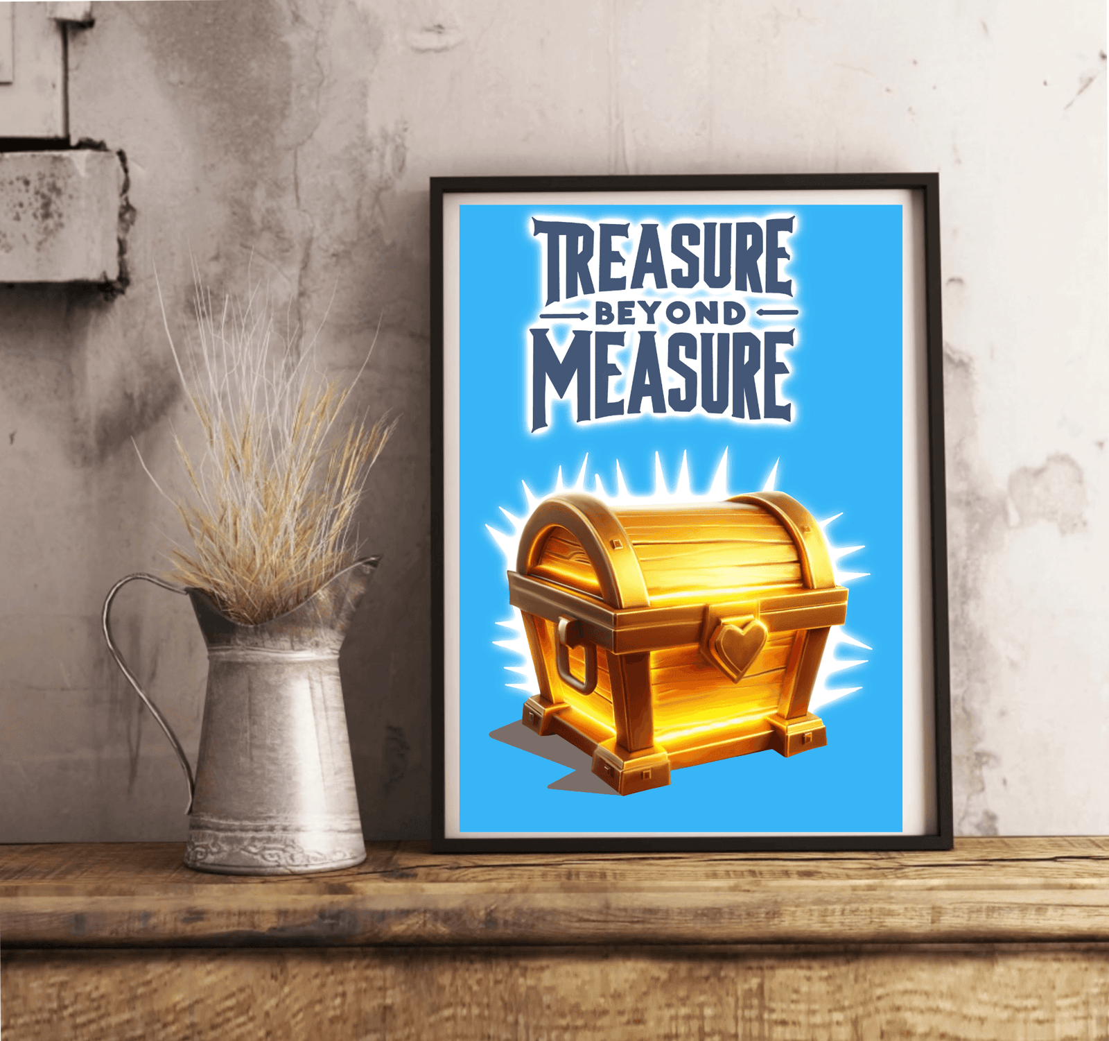 Treasure Chest Art Print – “Treasure Beyond Measure” | Buy Online from The Home Crafters