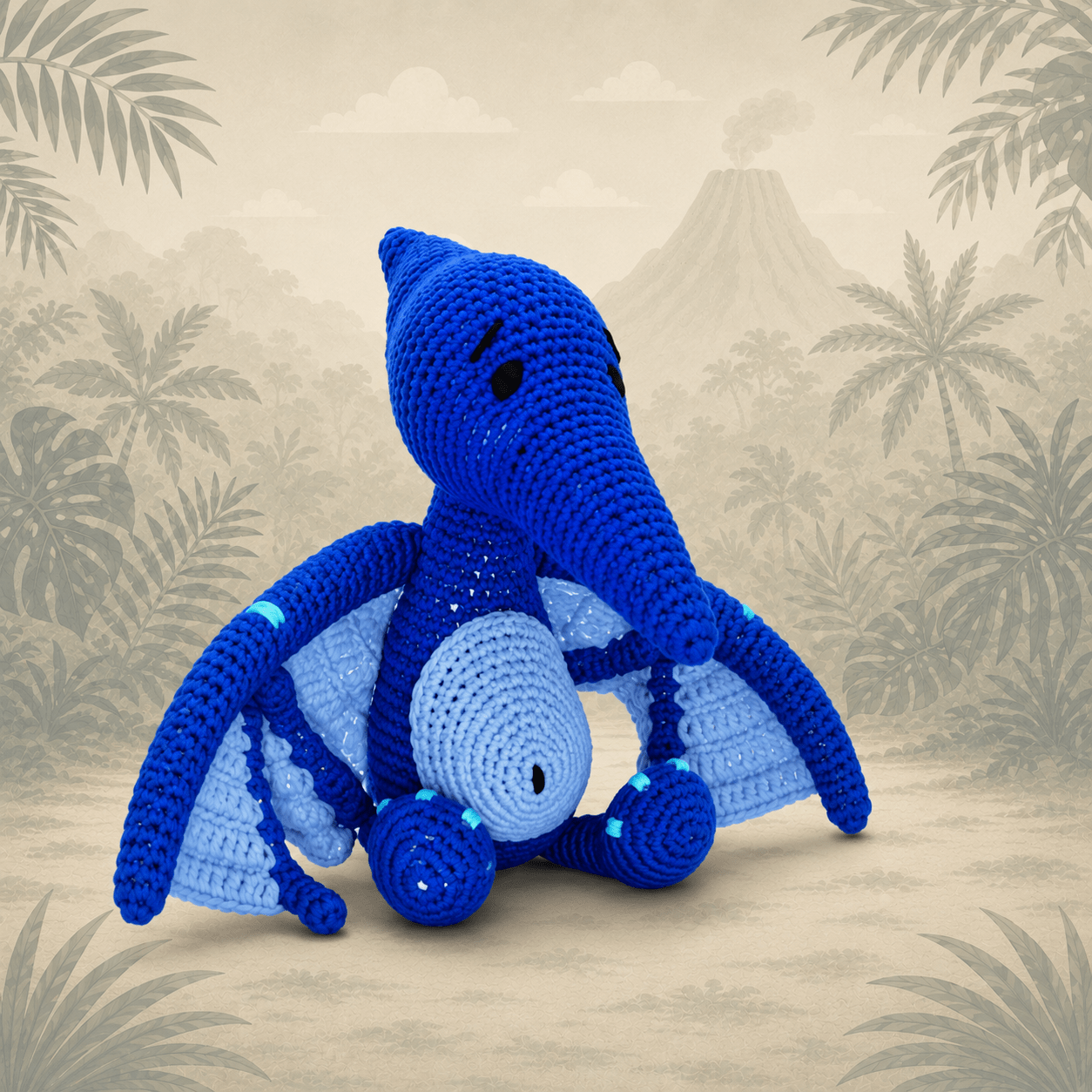 Dinosaurs: Trevor the Pterodactyl - Handmade Crochet Toy | Buy Online from The Home Crafters