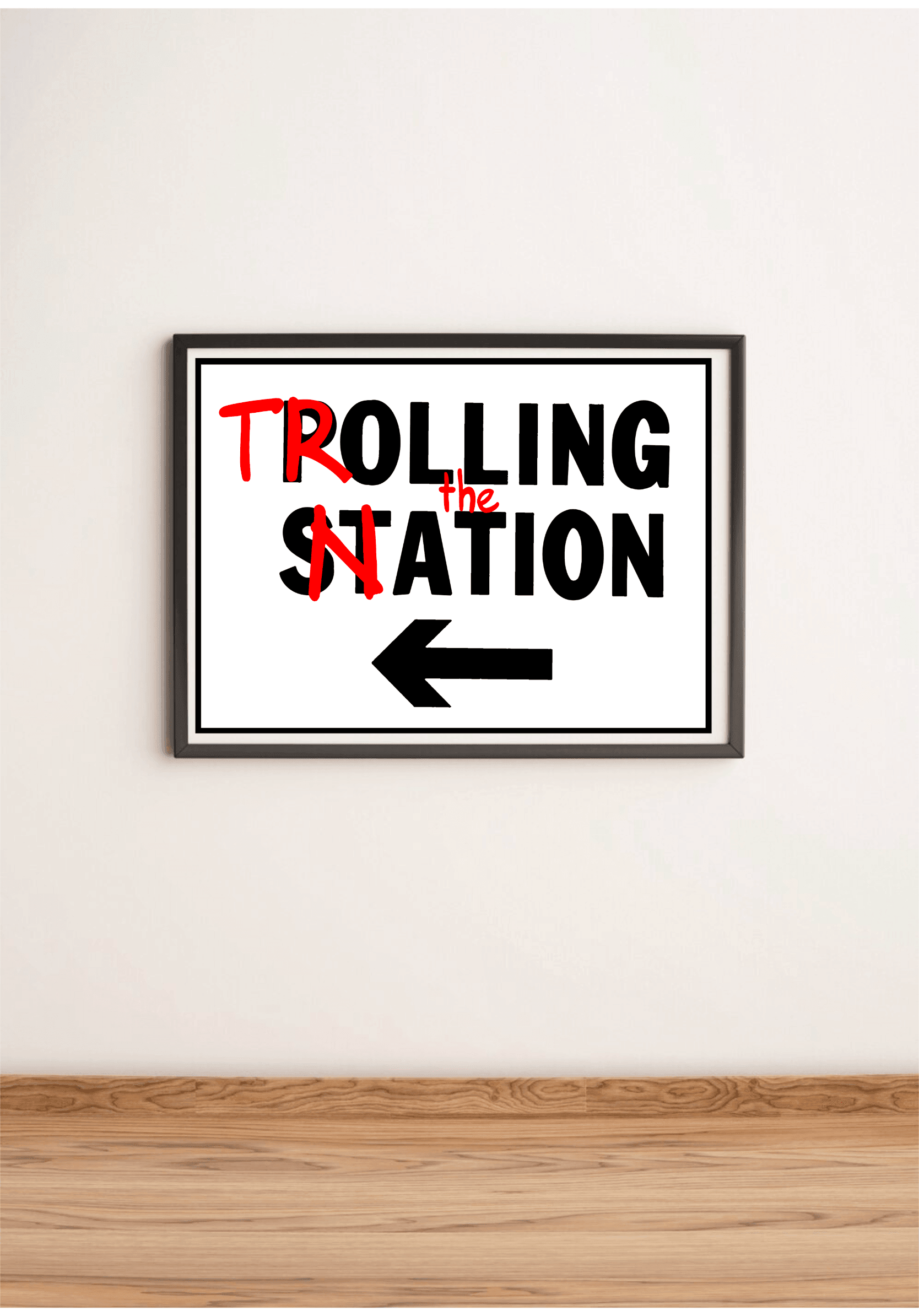 Trolling the Nation – Bold Satirical Political Art Print | Buy Online from The Home Crafters