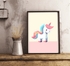 Minimalist Unicorn Art Print – Magical Wall Decor | Buy Online from The Home Crafters