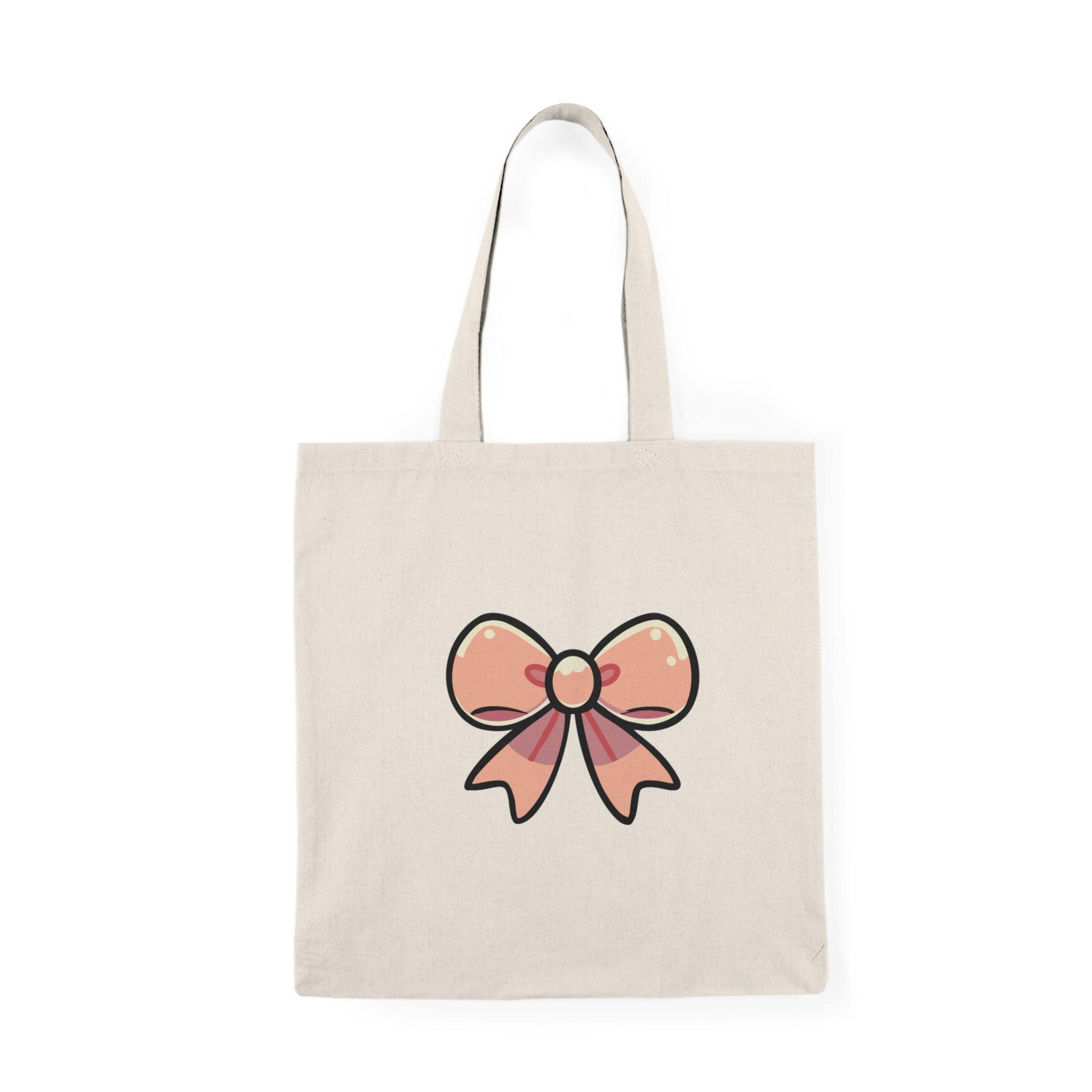 Bow Tote Bag – Cute Cartoon Bow Recycled Cotton Tote | Buy Online from The Home Crafters