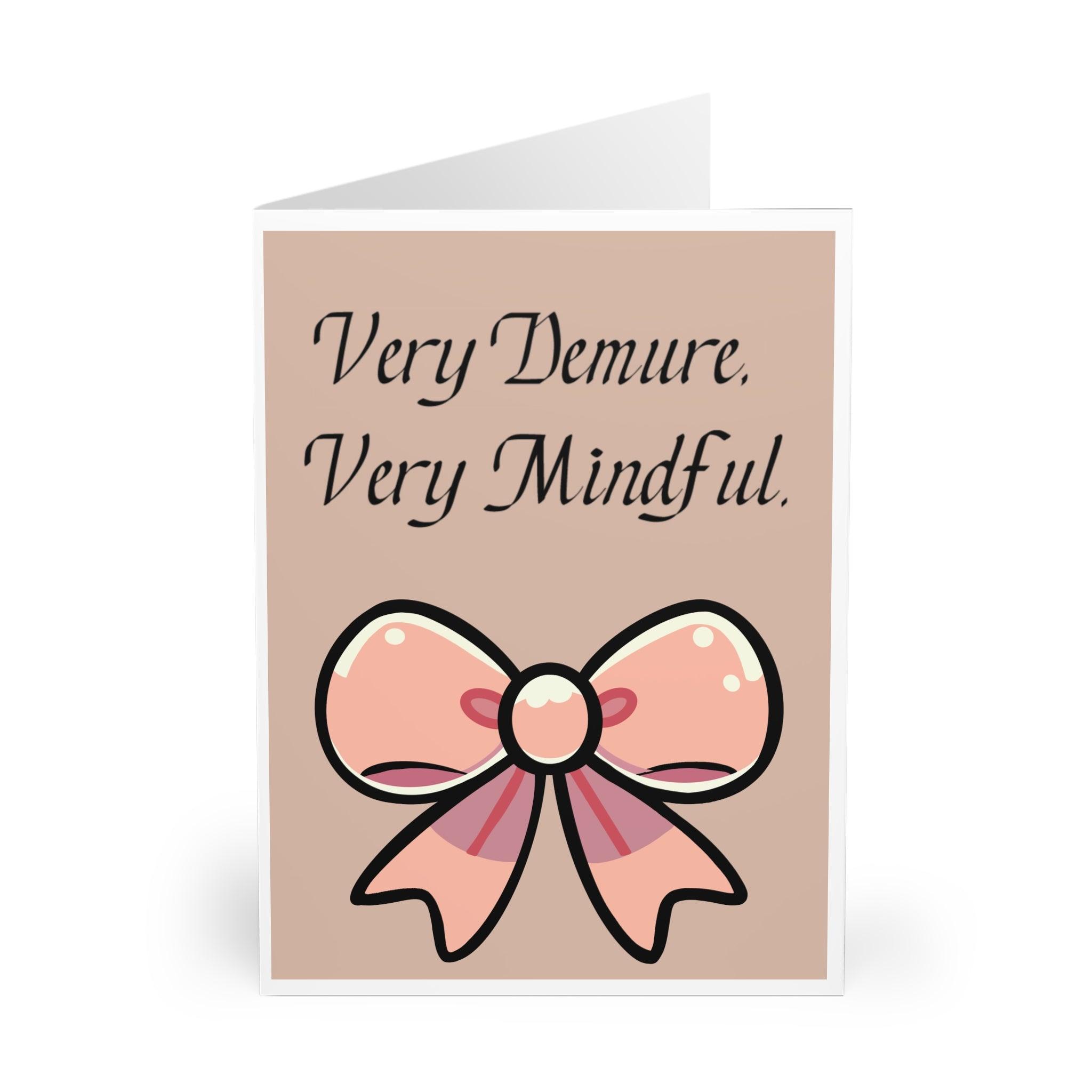 Very Demure, Very Mindful Card – Elegant Bow Gratitude Card | Buy Online from The Home Crafters