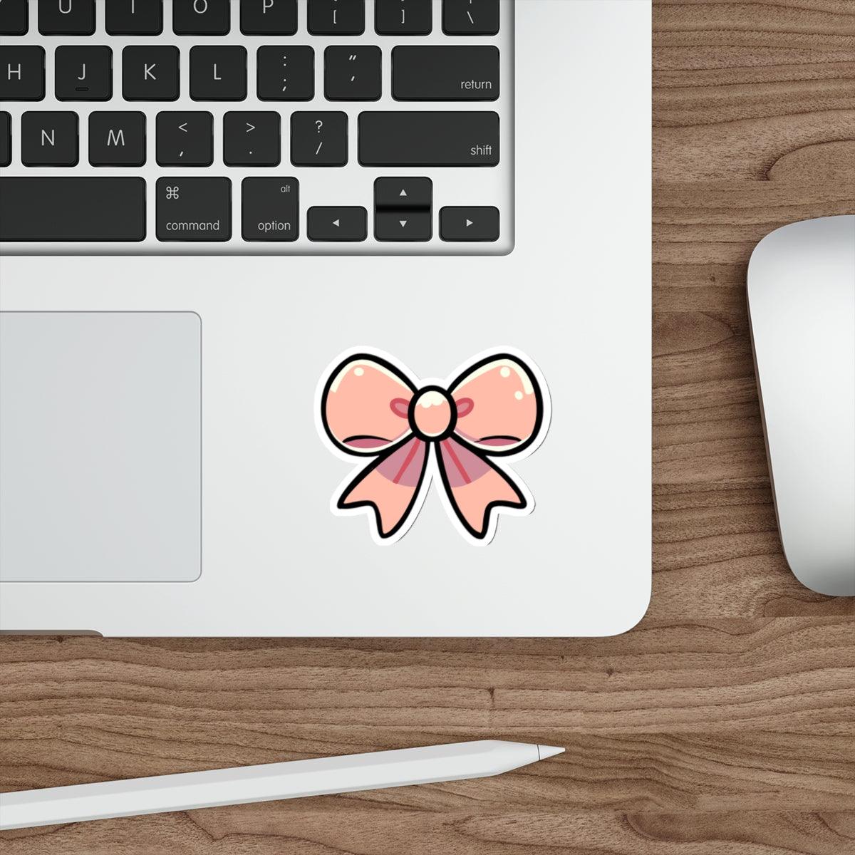 Pink Bow Sticker – Sweet, Stylish & Waterproof | Buy Online from The Home Crafters