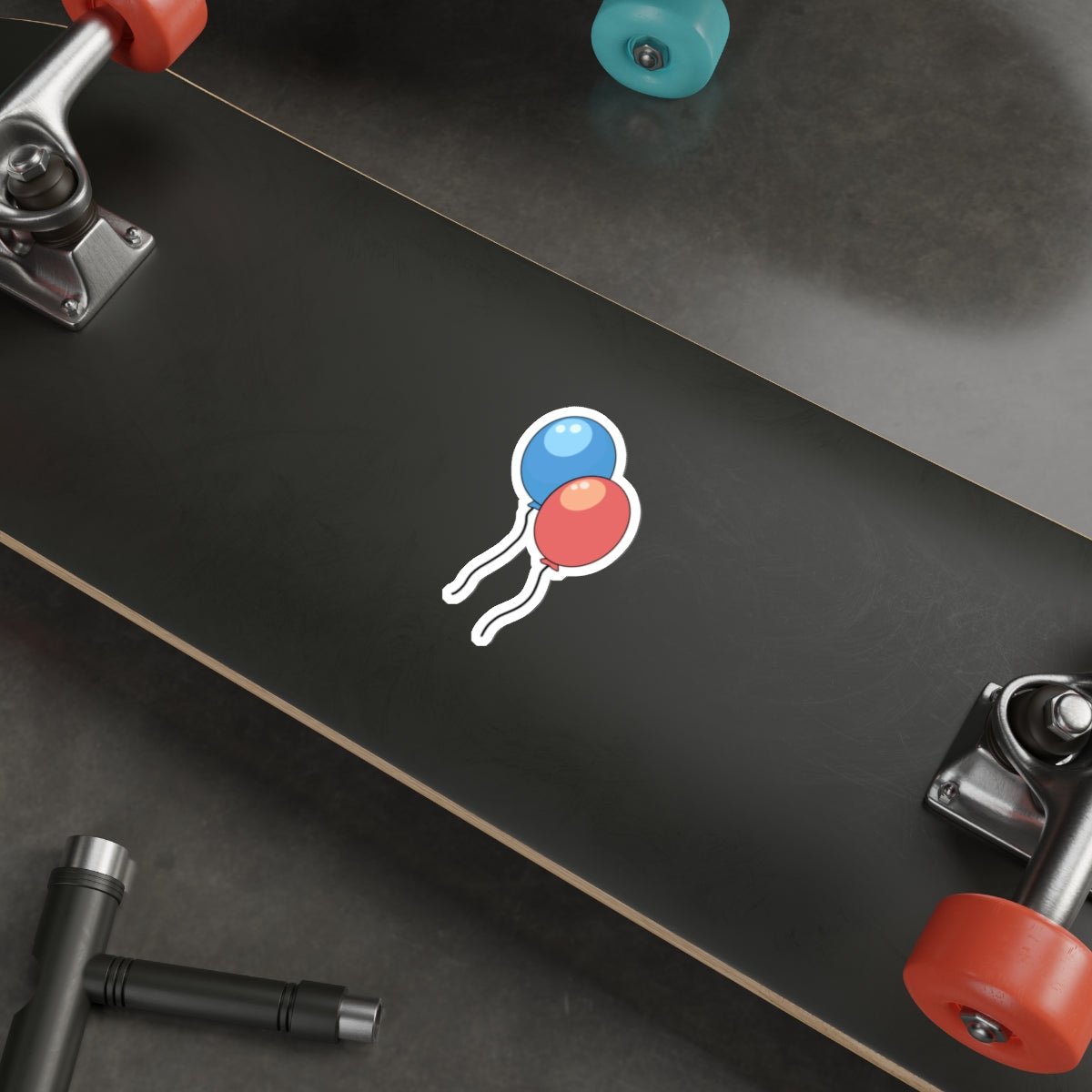Red and Blue Balloons Waterproof Sticker | Buy Online from The Home Crafters